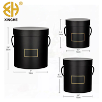 Boîte cadeau cylindrique rigide recyclable avec logo UV personnalisable, boîte pour arrangement floral pour la Saint-Valentin et les cadeaux pour maman