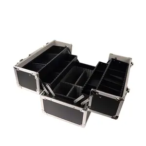 Black Tool Box Aluminum Case Aluminum Briefcase Hard Case With Customized Size And Foam