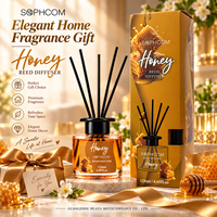Diffuseur de parfum d'ambiance 120 ml avec bâtonnets en fibre et bouteille en verre – Kit d'aromathérapie – Fournisseur en gros – Logo personnalisé – Exportation directe usine