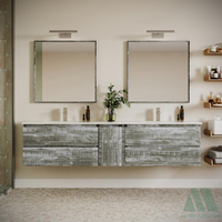 Armoire de salle de bain compacte en bois de style moderne, résistante à l'eau, OEM/ODM, prête à assembler, pour la maison, l'hôtel, la cuisine, la chambre