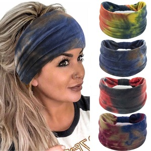 Bán Buôn Châu Âu Và Mỹ Satin Headband Bohemian Hoa Điều Mô Hình Yoga Headbands Thể Thao Đàn Hồi Thắt Nút Headband - Product Image 5