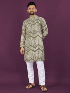 Kurta en coton rayonne douce avec boutons et imprimé parfait pour toutes les occasions - Product Image 4