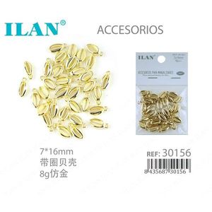 Perline in metallo ILAN 7x16mm placcate oro per la creazione di gioielli e accessori - Product Image 1