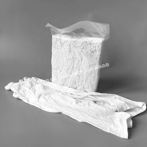 Chiffons de nettoyage en coton coupés pour atelier, 100% coton, 20-60 cm, chiffons en coton blanc tricoté type T-shirt - Product Image 1