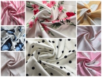 Tissus d'impression numérique personnalisés en gros, tissu satin de soie pour femmes, 97% polyester, 3% élasthanne, tissu satin floral pour vêtements