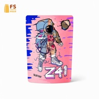 Sacs Mylar personnalisés imprimés, refermables, à fond plat, avec fermeture éclair, design personnalisé, 3,5g 28g, anti-odeur, scellables
