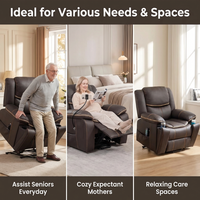 Fauteuil inclinable électrique multifonctionnel pour salon et chambre à coucher, avec fonction massage et porte-gobelet