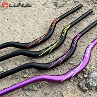 LUNJE Manubrio De Bicicleta Bicycle Parts Rise 25/55mm pour Road Mountain Custom Handlebar 31.8mm Mtb Handlebar 780mm