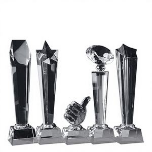 جائزة كريستال بيضاء قابلة للنقش، يمكن تخصيصها لجوائز الألعاب، جوائز تذكارية متعددة الأنماط لاجتماعات الشركات السنوية - Product Image 1