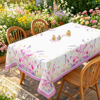 Nappe Délicate Rose à Imprimé Floral Printanier, Anti-Poussière, Décorative pour Table Basse et Chambre de Fille, Qualité Supérieure, Vente en Gros