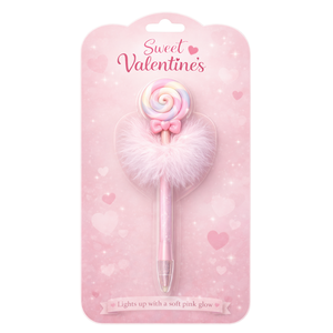 Stylo bille lumineux LED pour enfants, design méduse, plume moelleuse, en plastique, largeur d'écriture 0,7 mm, fournitures scolaires - Product Image 3