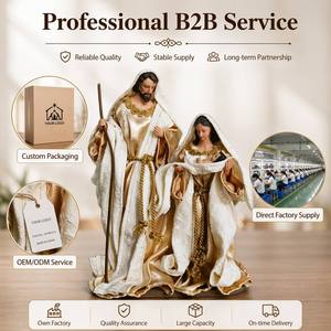 Wholesale LED <strong>Nativity</strong> <strong>Scene</strong> Full Holy Family <strong>Set</strong> Three D Crafted <strong>Nativity</strong> Religious Christmas Gift Lighted Manger Ornament - Product Image 3