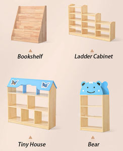 Armoire d'angle en bois massif pour les ensembles d'école maternelle - Product Image 6