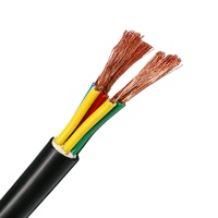 Kabel Tembaga Fleksibel H05VV-F RVV 5 Inti 5x4mm² 300/500V IEC 60227 Berselaput PVC untuk Mesin Cetak Injeksi Bersertifikasi CCC