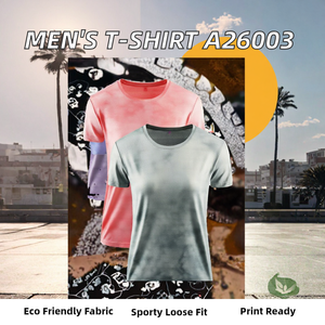 T-shirt pour homme en jersey sport ample de 260 grammes, teint en fil, imprimé numériquement, 100% polyester - Product Image 2