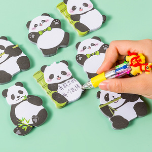 Notes autocollantes en forme de panda, 30 feuilles, durables et réutilisables, pour la rentrée scolaire, les messages et la prise de notes - Product Image 1