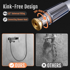 High-End WRAS NSF Approved Light Silver <strong>Silicone</strong> Shower <strong>Hose</strong> Latest Flexible <strong>Non</strong>-<strong>Toxic</strong> Food Safe Tubing for Premium Bathrooms - Product Image 6