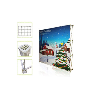 Lớn quảng cáo Backdrop tùy chỉnh thương mại hiển thị lặp lại biểu tượng hiển thị vải Pop Up biểu ngữ khán đài - Product Image 4