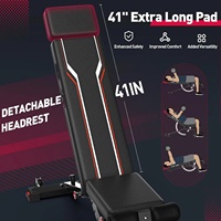 Chaise de fitness multifonctionnelle pliable en métal 128 cm pour presse à haltères, équipement de musculation pour hommes, aide aux sit-up extra-résistante