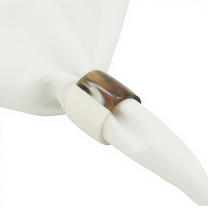Buffalo Horn Napkin Rings for Hotel Table Decorative Customized Size and Best Selling Product Resin And Horn Napkin Ring - Product Image 1