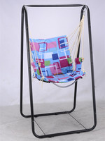 Ensemble de chaise suspendue en métal contemporaine pour enfants, pour l'intérieur et l'extérieur, avec coussin à séchage rapide, pour la maison et l'hôtel
