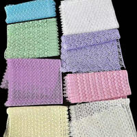 Garniture étroite en dentelle brodée en polyester personnalisée, multicolore
