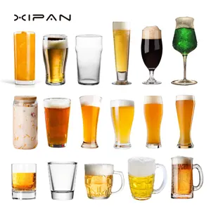 Groothandel Pilsner Kan Vorm Custom Logo Bierglazen Met Handvat Voor Mannen Bar Pint Glaswerk Klassieke Geschenken Cups Mokken 300Ml 16Oz