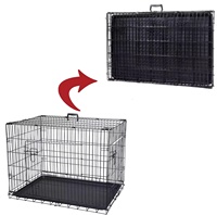 Vente flash Cage pour animaux de compagnie Pliable Caisses pour chiots Chiens Chats Cages en métal pliables 24 30 36 42 48 pouces Maison pour chien Cage pour animaux de compagnie