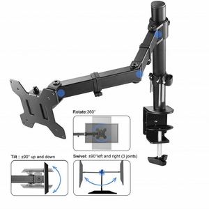 Single Arm Monitor Mount Stand 10-27 Inch Screen <b>Bracket</b> Maximum Tilt Angle <b>90</b> <b>Degrees</b> New & Stock 32 Inches - Product Image 2