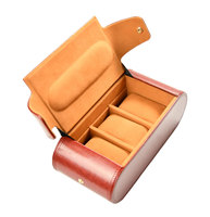 Vitrine de rangement en cuir haut de gamme Nouveau produit Boîtes rigides avec emballage cadeau Boîte de valise élégante