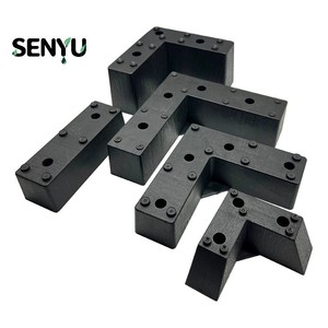 Juego de Patas de Plástico Negras SENYU para Muebles, Forma de L, Cuadradas y Redondas, Repuesto para Patas de Sofá - Product Image 2