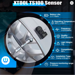 XTOOL TS100 <span class=keywords><strong>PRO</strong></span> 2 in 1 เซ็นเซอร์ TPMS 315MHz 433MHz เครื่องมือซ่อมยางรถยนต์ เครื่องสแกน โปรแกรมเซ็นเซอร์ TPMS ได้ไม่จำกัดจำนวน TS100 Sensor - Product Image 4