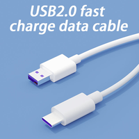 Cable de Carga para Teléfono Móvil USB 2.0 Tipo C de 1 m, 3 A, 5 A, Carga Rápida 3.0, con Cobre Puro