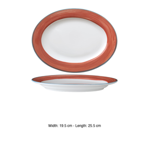 จานเสิร์ฟคาลิปโซ่ คอรัล 25.5 × 19.5 ซม. โคโรน่า - Product Image 3