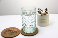 Vente en gros de quatre nouveaux gobelets transparents à la mode en cristal colorés pour boire du jus de lait et de l'eau