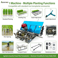 Transplanteuse de riz à 6 rangs, à essence, automatique, pour l'utilisation en ferme sur rizières