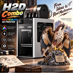 Impresora 3D H2D Multicolor con Sistema Combinado, Impresora de Escritorio CoreXY Cerrada, Compatible con Función Opcional de Grabado y Corte Láser - Product Image 1