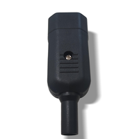 Conector de Alimentación de Entrada LZ-14-T1B IEC 60320 C14, 15A 250V, 18AWG, Conector Macho Recto de Nylon