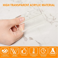 Prix usine Transparent Acrylique Signe Titulaire Fente Stand En Plastique Haute Transparence Présentoir Base Stand