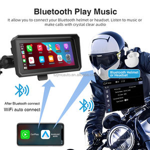 IPX7กันน้ำที่ถอดออกได้ระบบนำทางรถจักรยานยนต์ที่ถอดออกได้อย่างรวดเร็ววงเล็บ6.86นิ้ว CarPlay IPS หน้าจอสัมผัสความสว่าง800nit - Product Image 6