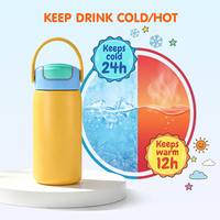 Bouteille d'eau isotherme en acier inoxydable avec couvercle 2-en-1 paille et bec verseur, garde au froid 24h, anti-fuite, compatible porte-gobelet, écologique, pour adultes