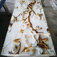 Panneau mural PVC brillant effet marbre UV, panneau UV haute brillance, décoration intérieure moderne de luxe pour villa, salon, fournisseur chinois