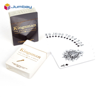 Cartes à Jouer Personnalisées avec Logo, 300-310 GSM, Plastique et Papier, Finition Lin Noir Mat