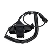 Penjualan Terbaik Headset helm sepeda motor lubang suara besar PTT untuk helm pengguna seluruh wajah untuk Retevis Kenwood TYT Baofeng Radio