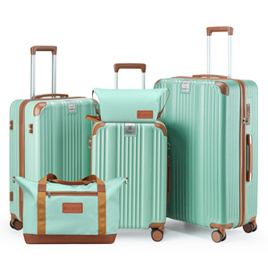 5-piece set ABS <b>Hard</b> <b>Shell</b> Spinner Luggage Set 20 24 28 Inch with Duffel and Toiletry Bag Unisex Travel <b>Suitcase</b> Modern Design - Product Image 5