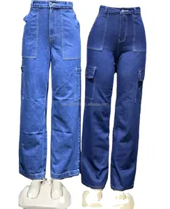 Overstock Vestuário feminino jeans magro de algodão estiramento jeans chinês estoque calças femininas moda jeans feminina