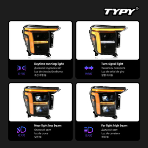 TYPY for 2021-2024 Ford F-150 Raptor headlight assemblies LED <b>projector</b> headlights with daytime running <b>lights</b> and turn signals - Product Image 4