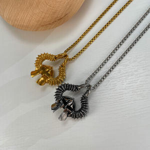 สร้อยคอแฟชั่นสไตล์ยุโรปอเมริกันย้อนยุค ดีไซน์เฉพาะตัว ทันสมัย แนวฮิปฮอป หมวกวิกิ้งโอดิน รุ่น Opk ฉลองครบรอบ - Product Image 4