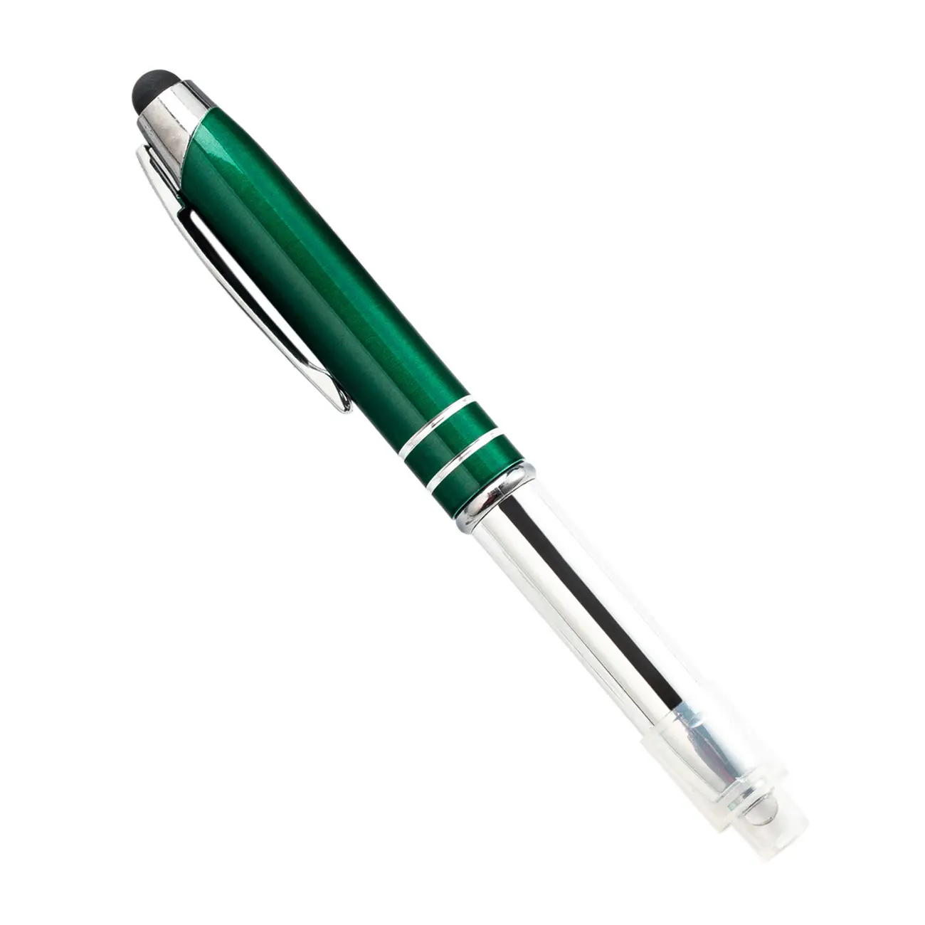 بيع بالجملة من المصنع قلم لمس متعدد الوظائف 3 في 1 مصباح ليد هدية قبول شعار مطبوع قلم مكتب للمدرسة