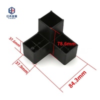 YIHE YCP001 Protection d'angle tout-en-un moderne en plastique noir, connecteur en T en PP, installation facile pour fenêtre et porte